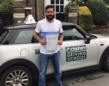 Fabio testimonial Clapham Driving School