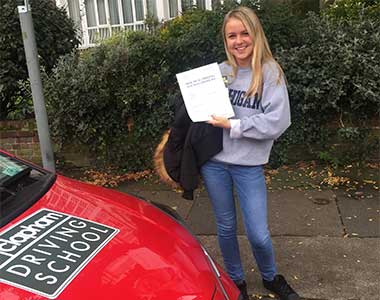 Olivia testimonial Clapham Driving School